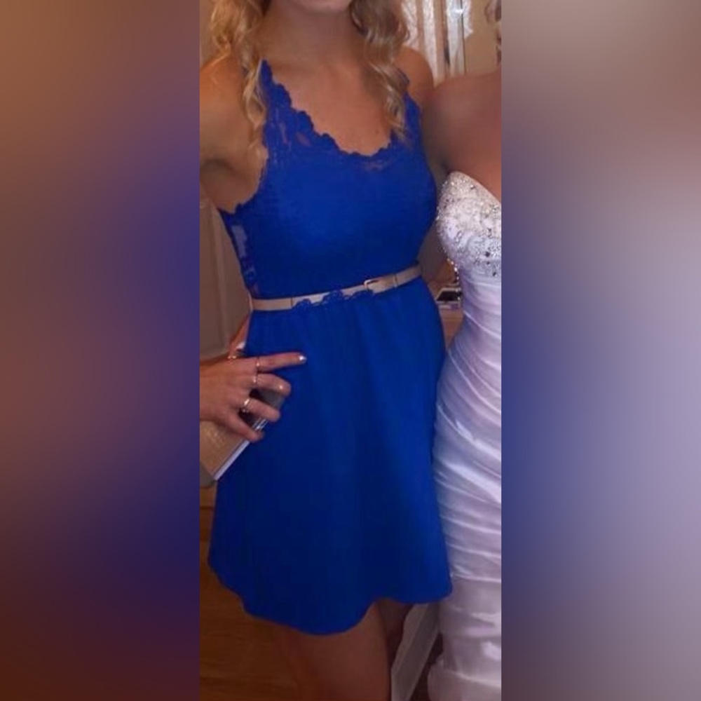 Divided by H&M Royal Blue Mini Dress - Size 4